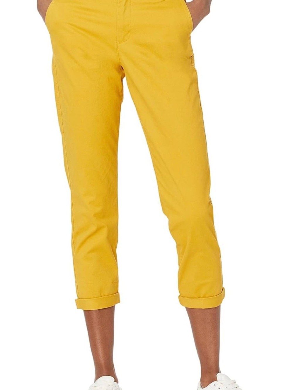 Amazon Essentials Women's Cropped Ankle Pants in Yellow